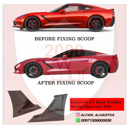 Chevrolet Corvette C7 2014-2019 Z06 Style Rear Fender Scoop Black