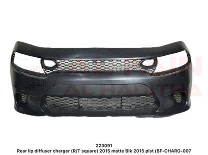 Dodge Charger Rear Lip Diffuser 2015 RT Square Matte Black ABS Plastic