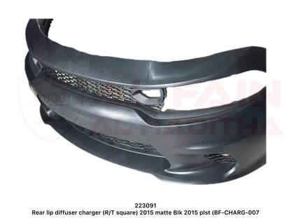 Dodge Charger Rear Lip Diffuser 2015 RT Square Matte Black ABS Plastic