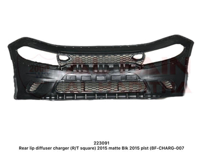 Dodge Charger Rear Lip Diffuser 2015 RT Square Matte Black ABS Plastic