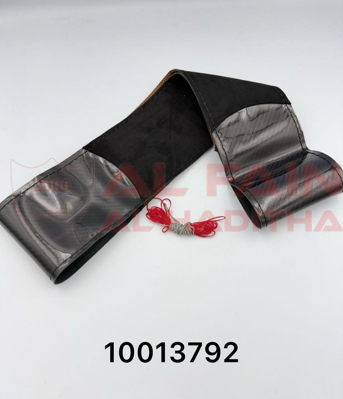 Universal Leather Carbon-Flip Steering Wheel Cover Black Stitch Sewing Type