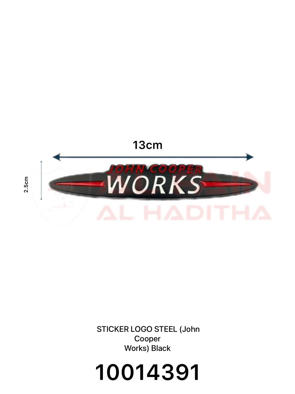 Universal John Cooper Works Steel Sticker Black 10014391