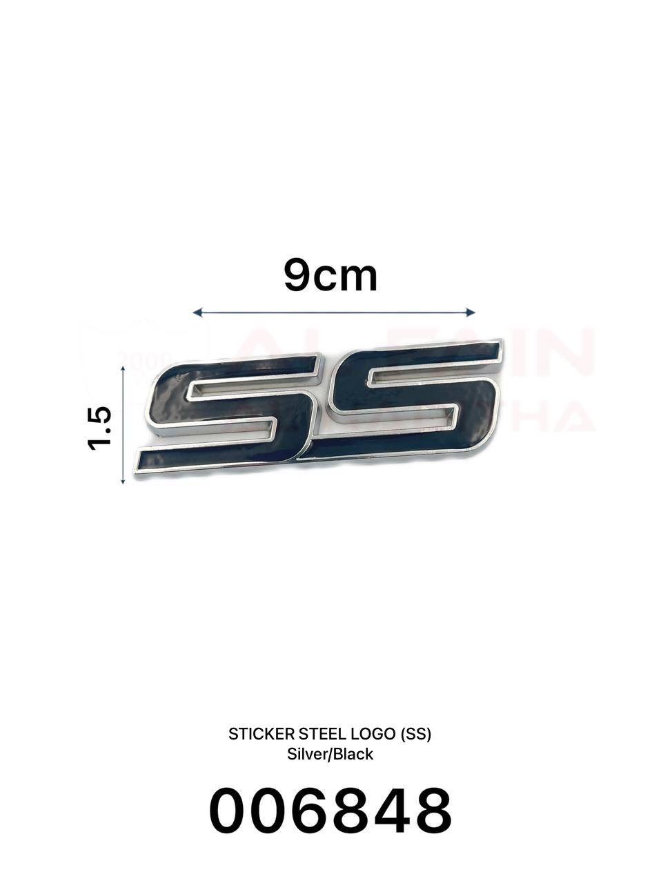 Universal Sticker Steel SS Silver Black 006848