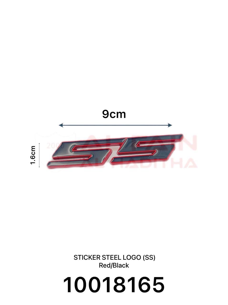 Universal Sticker Steel SS Red Black 10018165