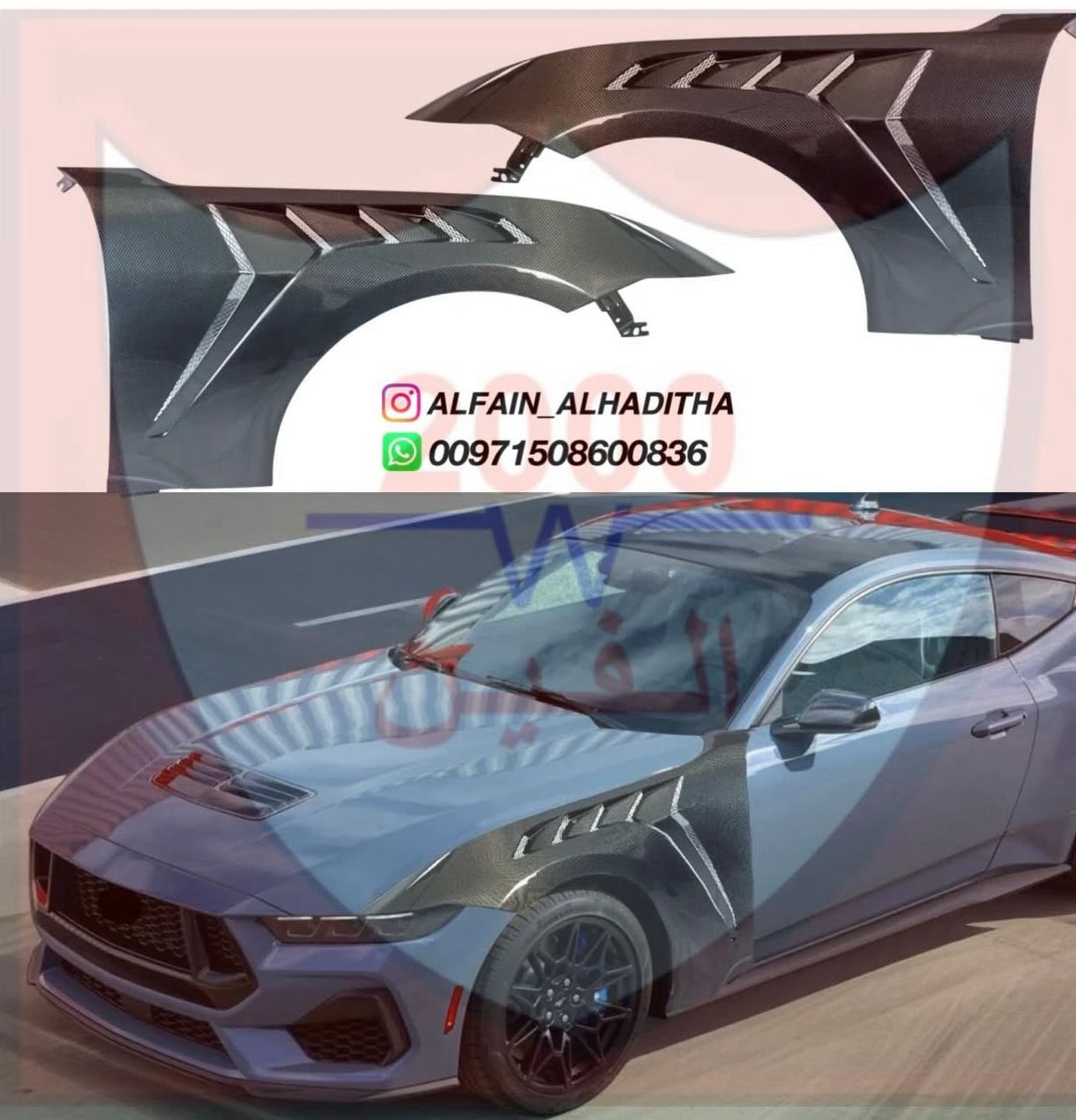 Ford Mustang GTD Front Fender 2024 Carbon Fiber Left+Right 10017482 10017481