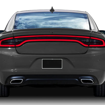 Dodge Charger Smoked Rear Tail Light Cover Trim 2015+