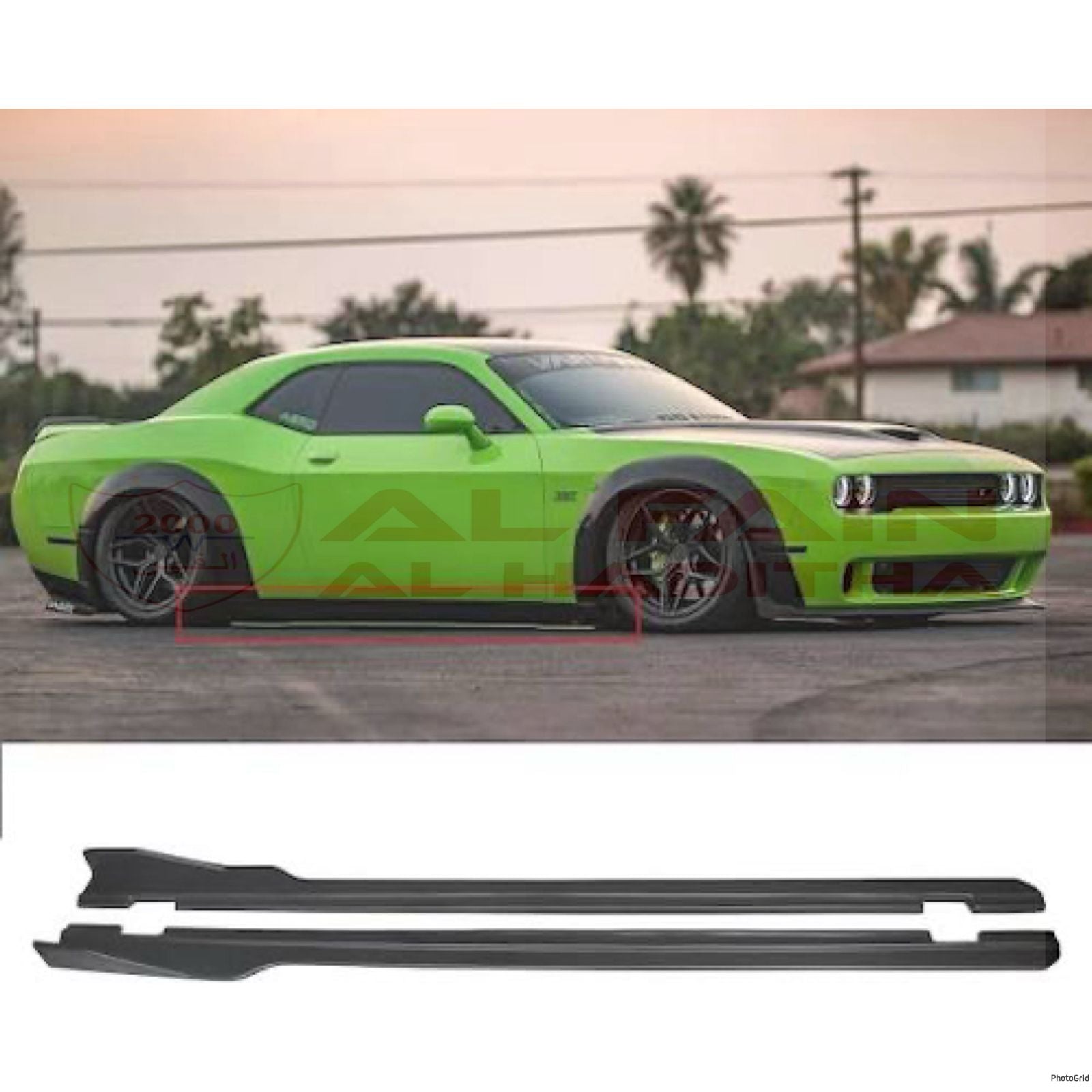 Dodge Challenger Side Skirts 2011-2023 SXT RT SRT Hellcat ABS Plastic