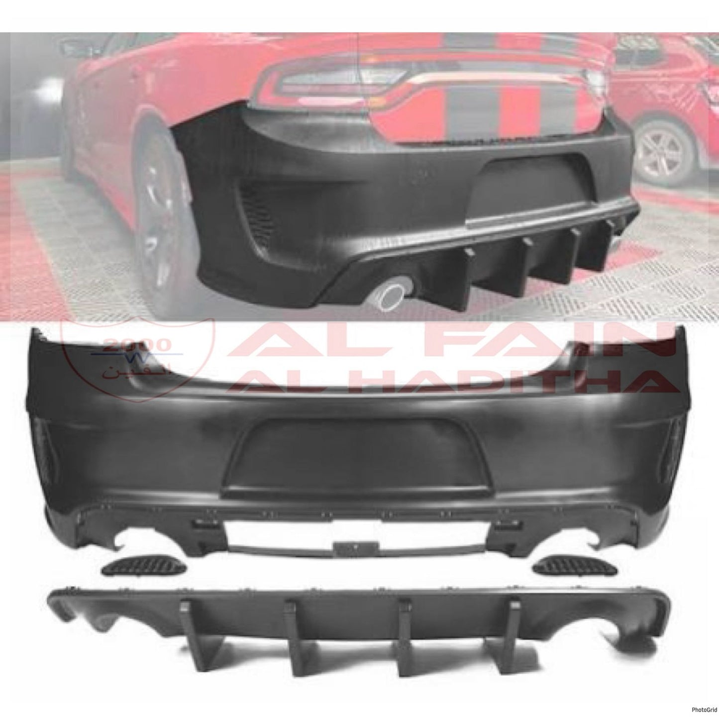 Dodge Charger Rear Bumper Wide Body 2013-2023 ABS Plastic