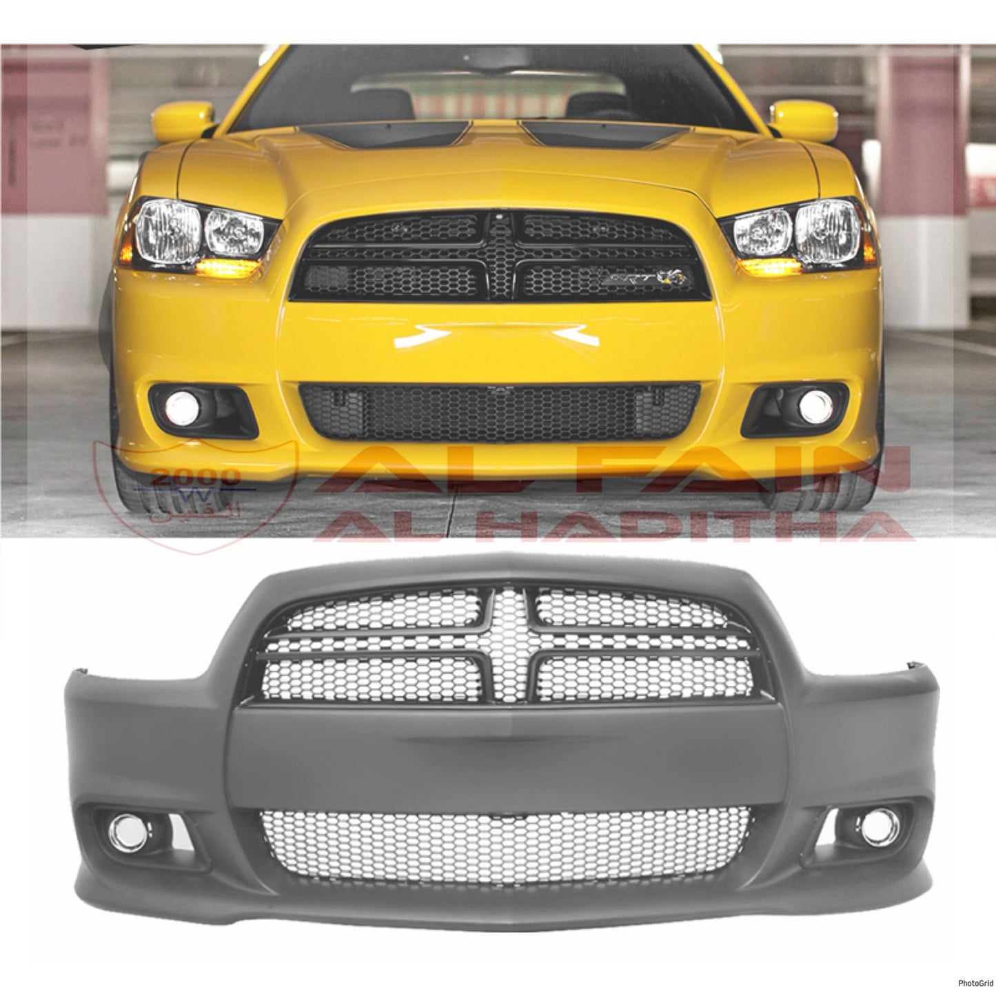 Dodge Charger SXT 2015-2023 Front Bumper OEM Style Polypropylene ABS