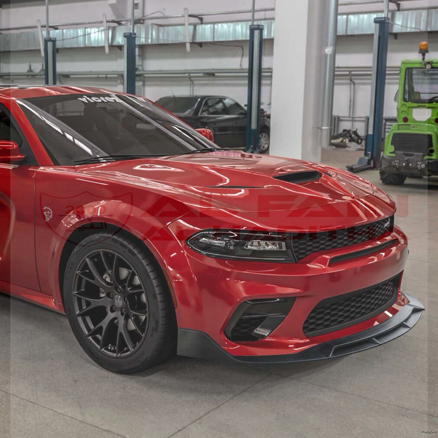 Dodge Charger Front Lip Spoiler 2015-2023 Glossy Black ABS Plastic