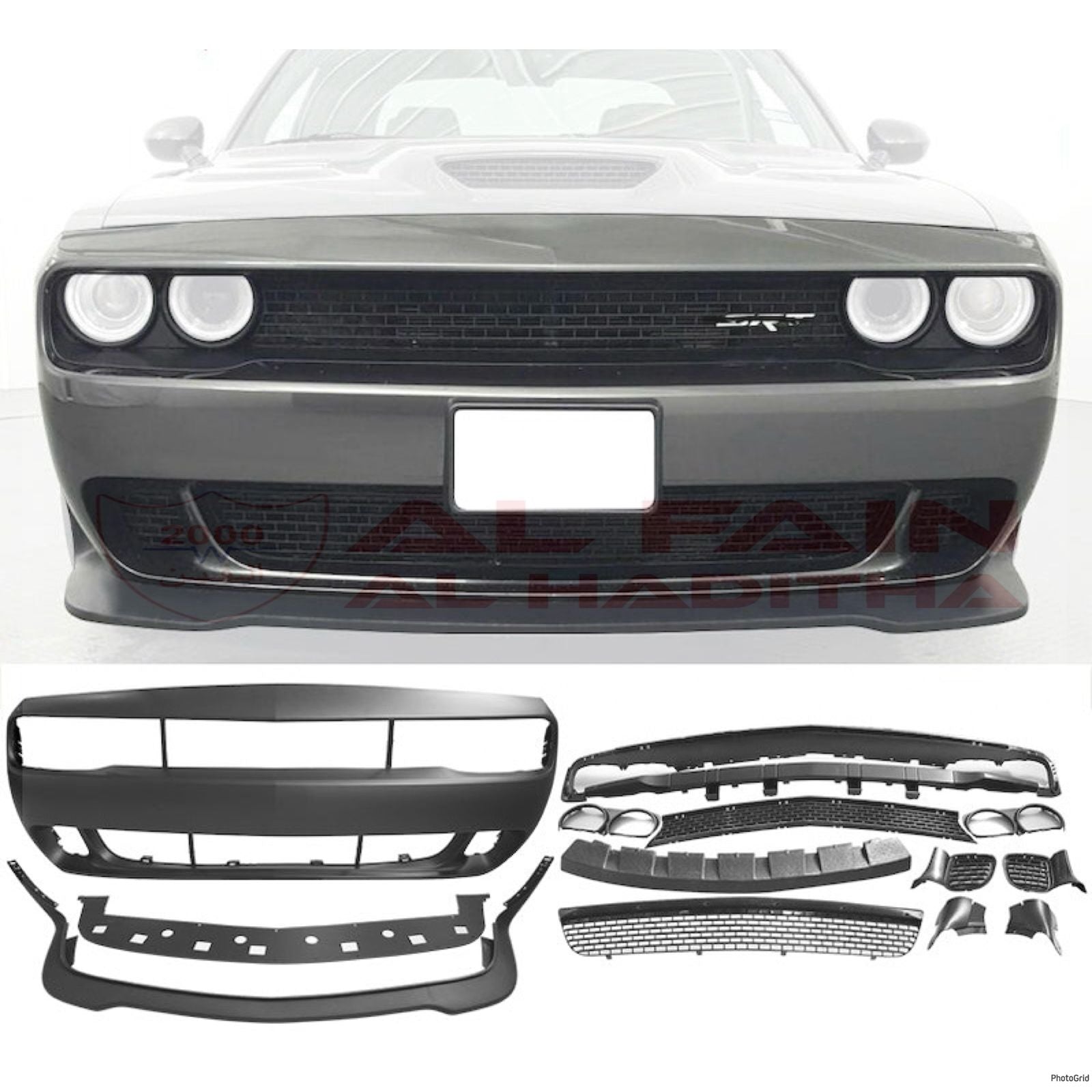 Dodge Challenger 2015+ Front Bumper Hellcat Style ABS Plastic