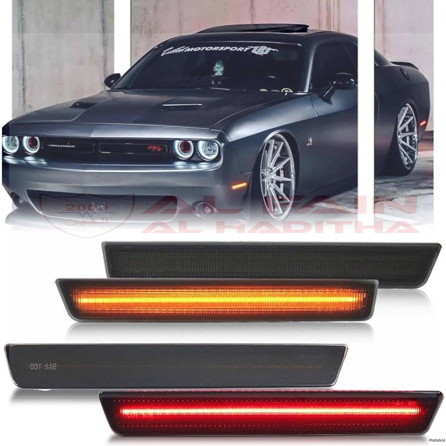 Dodge Challenger 2015+ Front And Rear LED Reflectors Set 4PCS