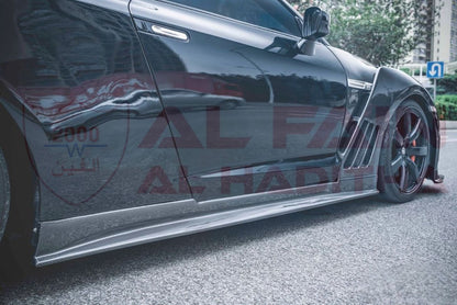 Nissan GTR R35 Side Skirt Carbon Fiber High-Gloss