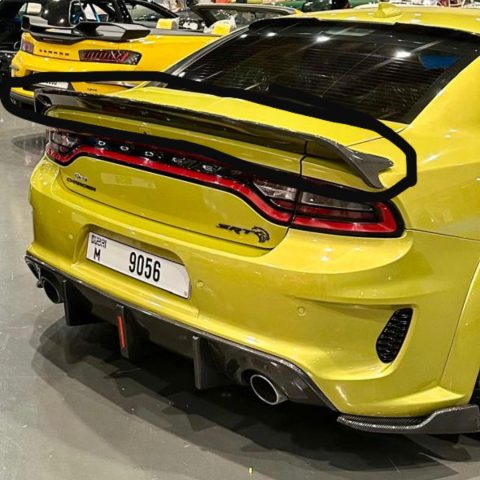 )deck spoiler dodge charger demon 2015-24 carbon look (10017228) - AL FAIN AUTO ACCESSORIES L.L.C