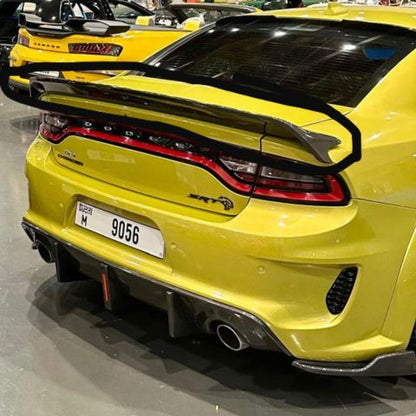 )deck spoiler dodge charger demon 2015-24 carbon look (10017228) - AL FAIN AUTO ACCESSORIES L.L.C
