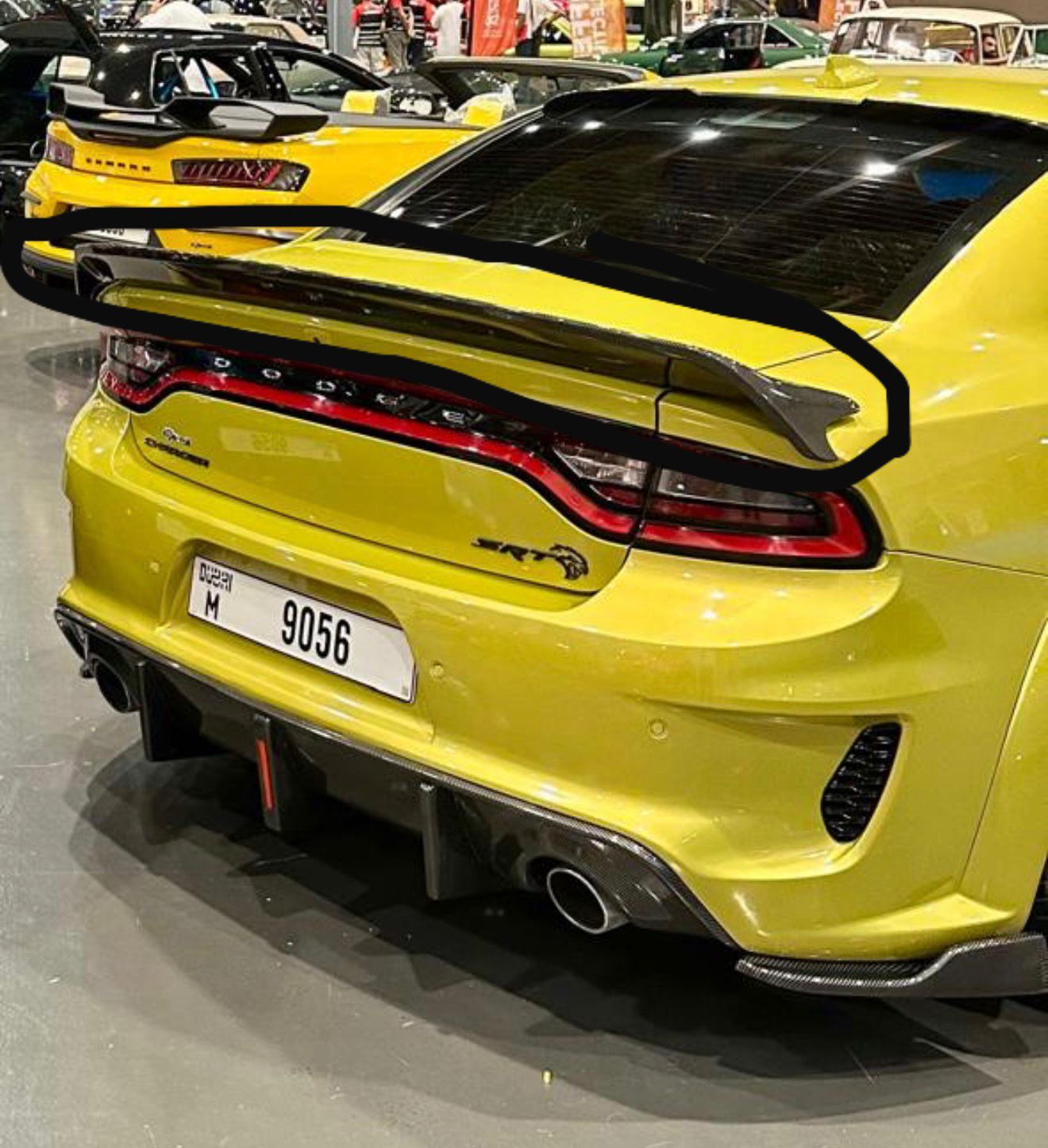 Dodge Charger Deck Spoiler 2015-2024 Demon Style Carbon Look 10017228