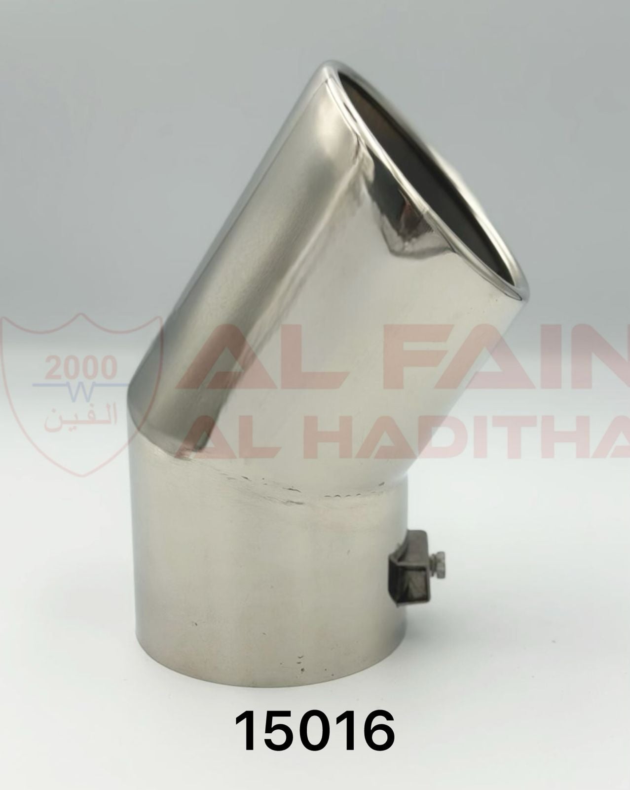 Universal Car Muffler LC KV-2003 Silver 10cm Inlet 10.3cm Outlet 23cm Length