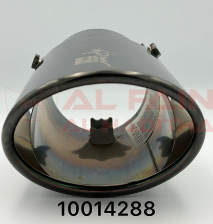 Universal Car Muffler M68610 HKS Black Single 3in Inlet 3.9in Outlet 5.9in Length