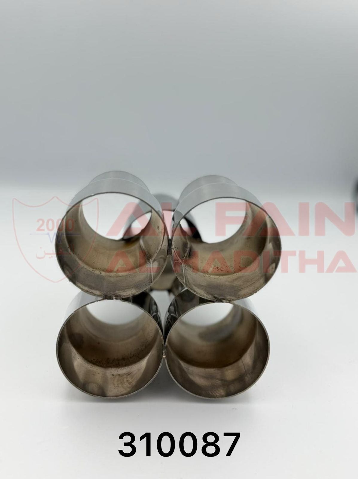 Universal Car Muffler Quad Tip Silver Stainless Steel