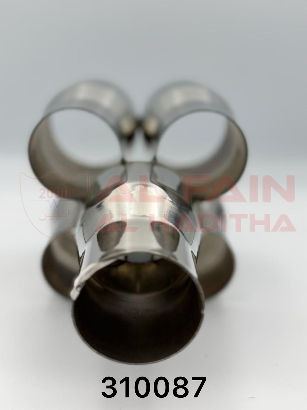 Universal Car Muffler Quad Tip Silver Stainless Steel