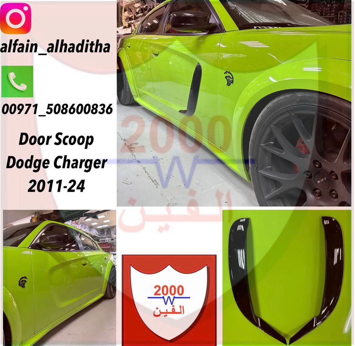 Dodge Charger Door Scoop 2011-2024 ABS Plastic