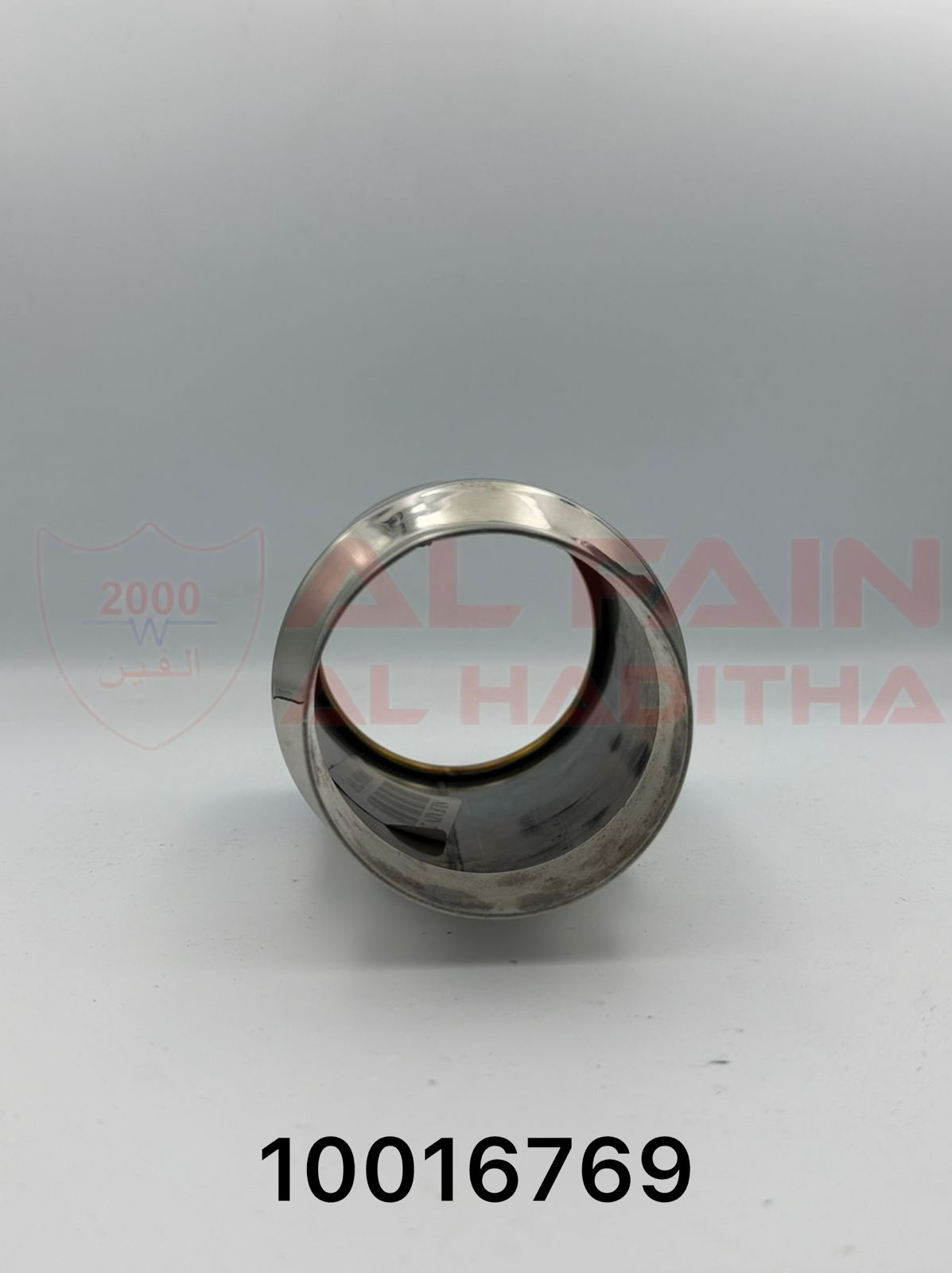 Universal Car Muffler Chrome 7951 3.1in Inlet 3.5in Outlet 6.5in Length