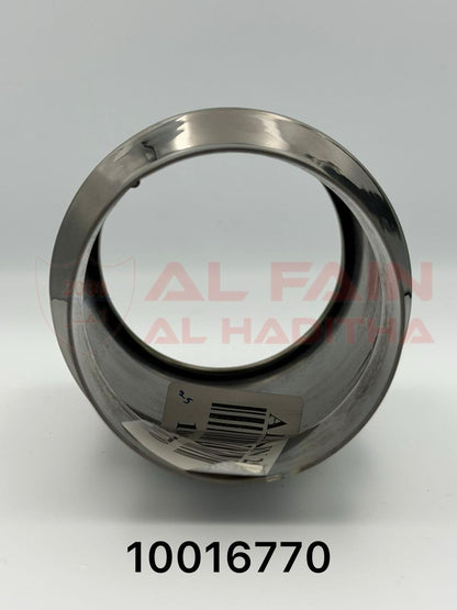 Universal Car Muffler Chrome 7951 3.1in Inlet 3.5in Outlet 6.5in Length