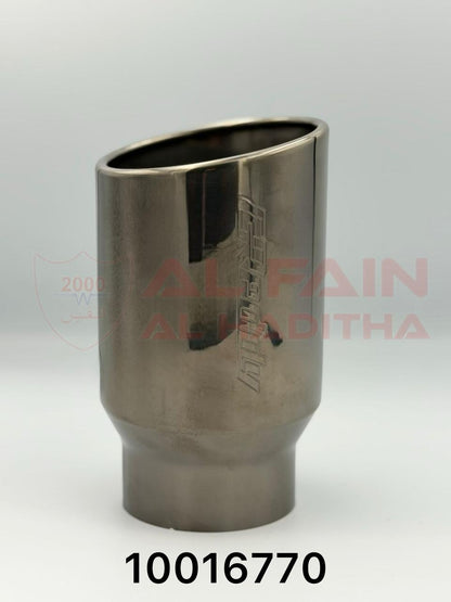 Universal Car Muffler Chrome 7951 3.1in Inlet 3.5in Outlet 6.5in Length