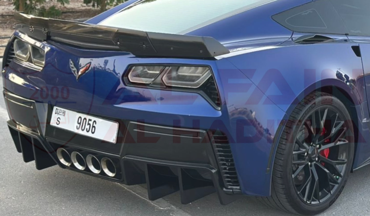 Chevrolet Corvette C7 Rear Diffuser Glossy Black 2014-2019