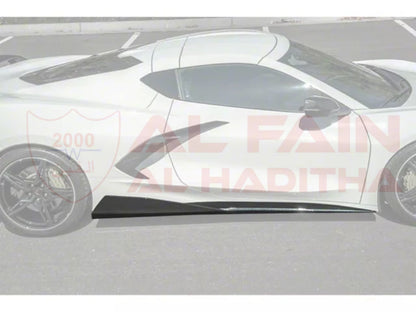 Chevrolet Corvette C8 Side Skirt Side-Up Glossy Black 2020-2025 ABS Plastic