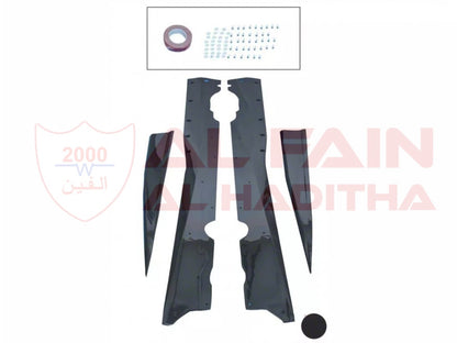 Chevrolet Corvette C8 Side Skirt Side-Up Glossy Black 2020-2025 ABS Plastic