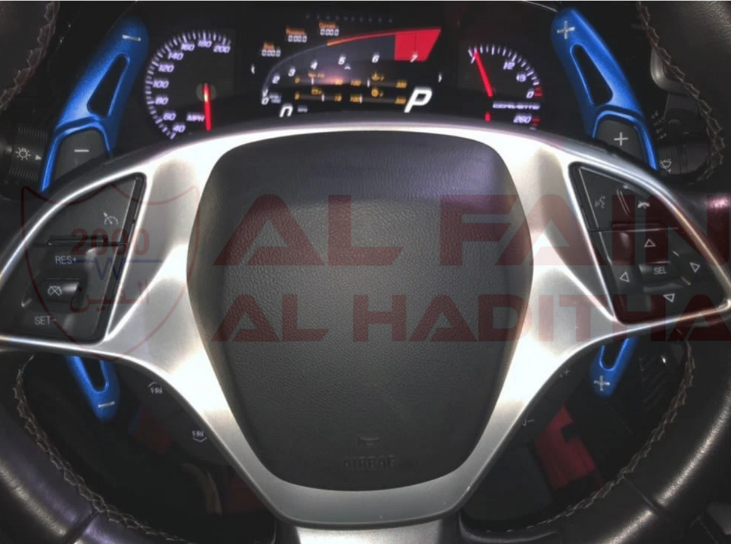 Chevrolet Camaro 2016-2024 Corvette C7 2015-2019 Paddle Shifter Extensions Blue