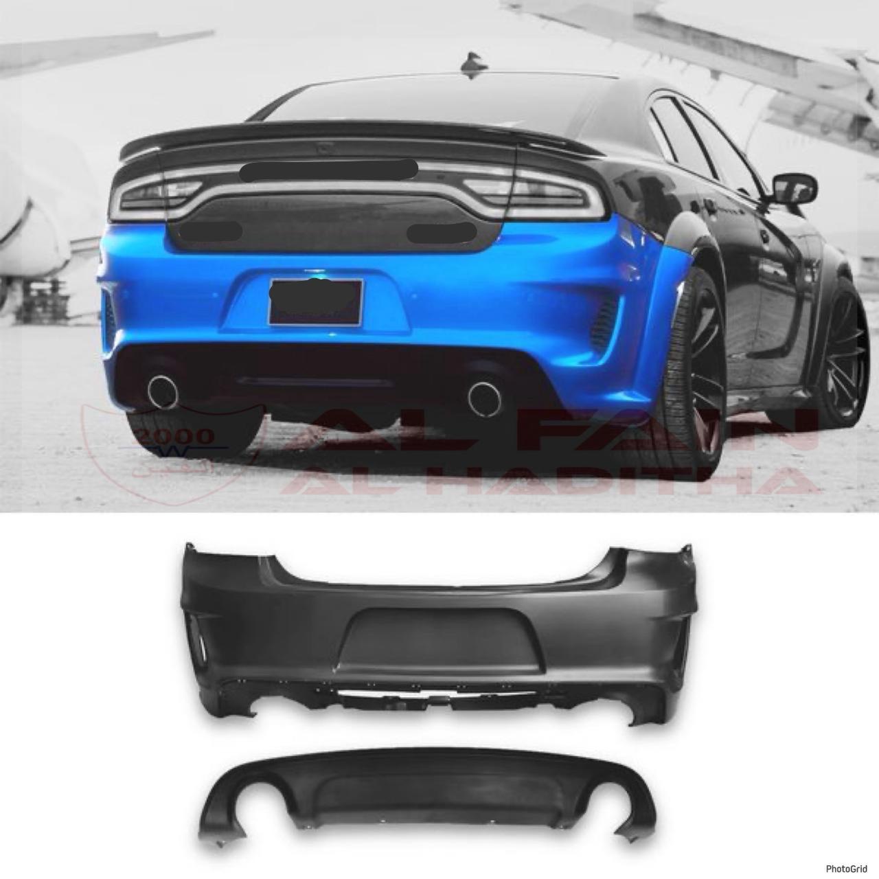 Dodge Charger Rear Bumper 2020 Hellcat Style ABS Plastic