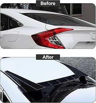 Honda Civic Roof Spoiler 3-Piece Type R Style 2016-2021 ABS Plastic