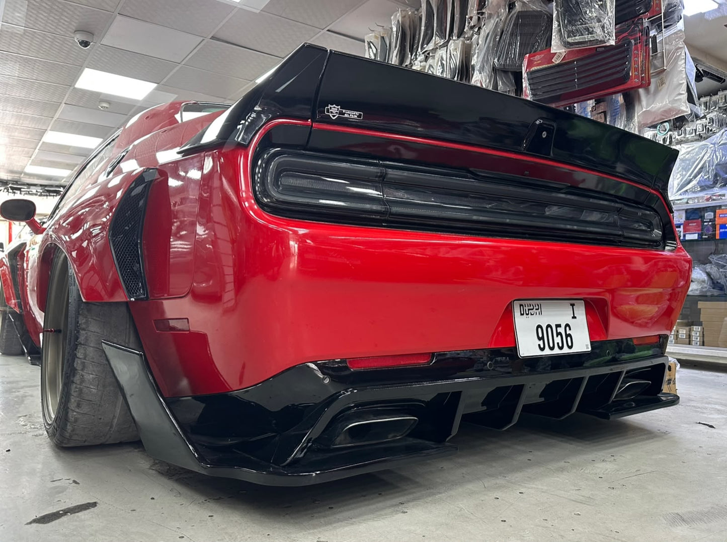 Dodge Challenger Rear Diffuser Glossy Black 2015-2023